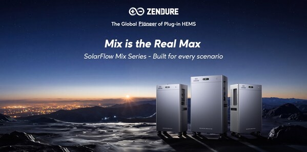Zendure trình làng dòng SolarFlow Mix Series tại Châu Âu -- Ba hệ thống lưu trữ gia đình, một nền tảng, giảm tới 91% hóa đơn điện